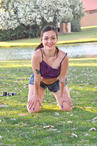 FTV April Enjoys Her Yoga Time Outdoors