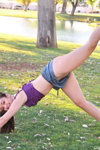 FTV April Enjoys Her Yoga Time Outdoors