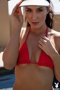 Carmen Nikole Stripping Her Red Bikini