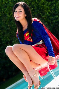 Catie Minx In Super Girl Costume