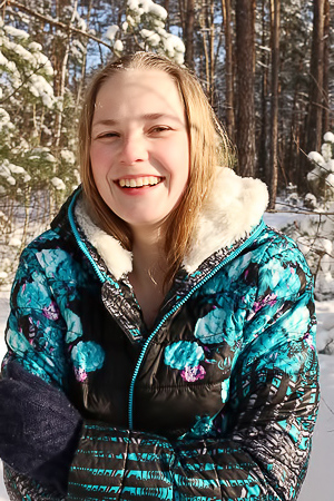 Lacy Nowak Has Fun Frolicking Half-naked In The Snow