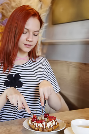 Vilena Caresses Her Perfect Breasts As She Starts To Masturbate