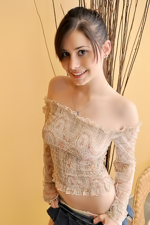 Relaxing in a short skirt