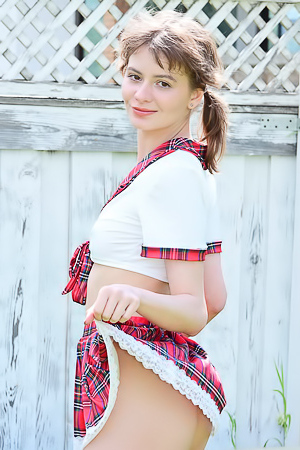 Marceline Sassy Sweetie Is Soon Naked Under The Outdoor Shower