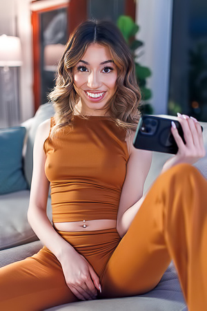 Camila Cream Slips Her Fingers Between The Folds Of Her Bare Twat