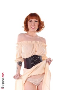 Lilly Mays Cute Redhead Rides A Dildo