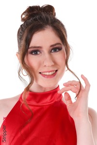 Hot Pearl Dazzles In A Dress Walking Barefoot With High Heels As A Pro Dancer