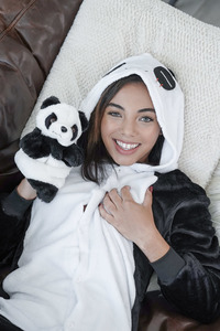 Zerella Skies In Costume Panda Fucked