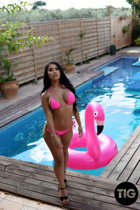 Nicole Snow In Hot Pink Bikini