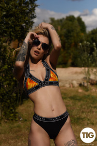 Saskia Valentine Getting Naked Outdoors
