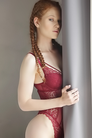 Foxy Sofilie Caressing Her Lovely Breasts As She Masturbates