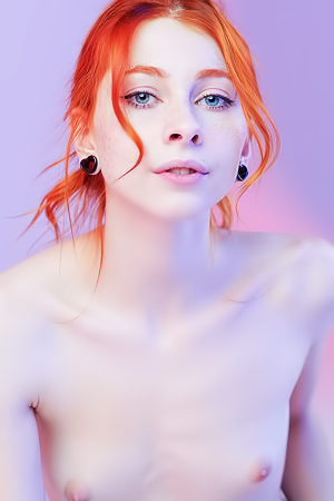 Carolina Sun Awesome Redhead Girl Strips Naked