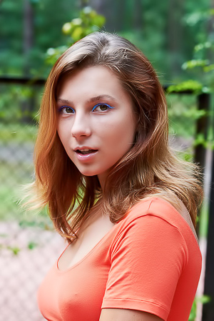 Belka The Bright Fabric Becoming Transparent And Clinging To Her Lovely Curves Alluringly