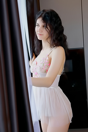 Anastasia Barbi Sweetly Sexy In High Heels And A Sheer Babydoll