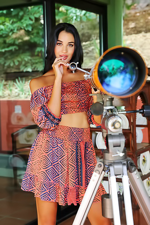 Victoria Mur Wearing Nothing But Her High Heels Her Long Legs Kicked In A Wide Split