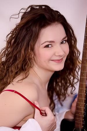 Purr Simona Adorably Sexy In Scarlet Lingerie That Hugs Her Soft Curves