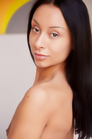 Caramella Del X Slips Off Her Panties For An Intimate View Of Her Lush-lipped Pussy