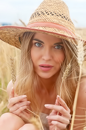 Victoria Kruzz Teasing In A Short Dress Outdoors With A Hat